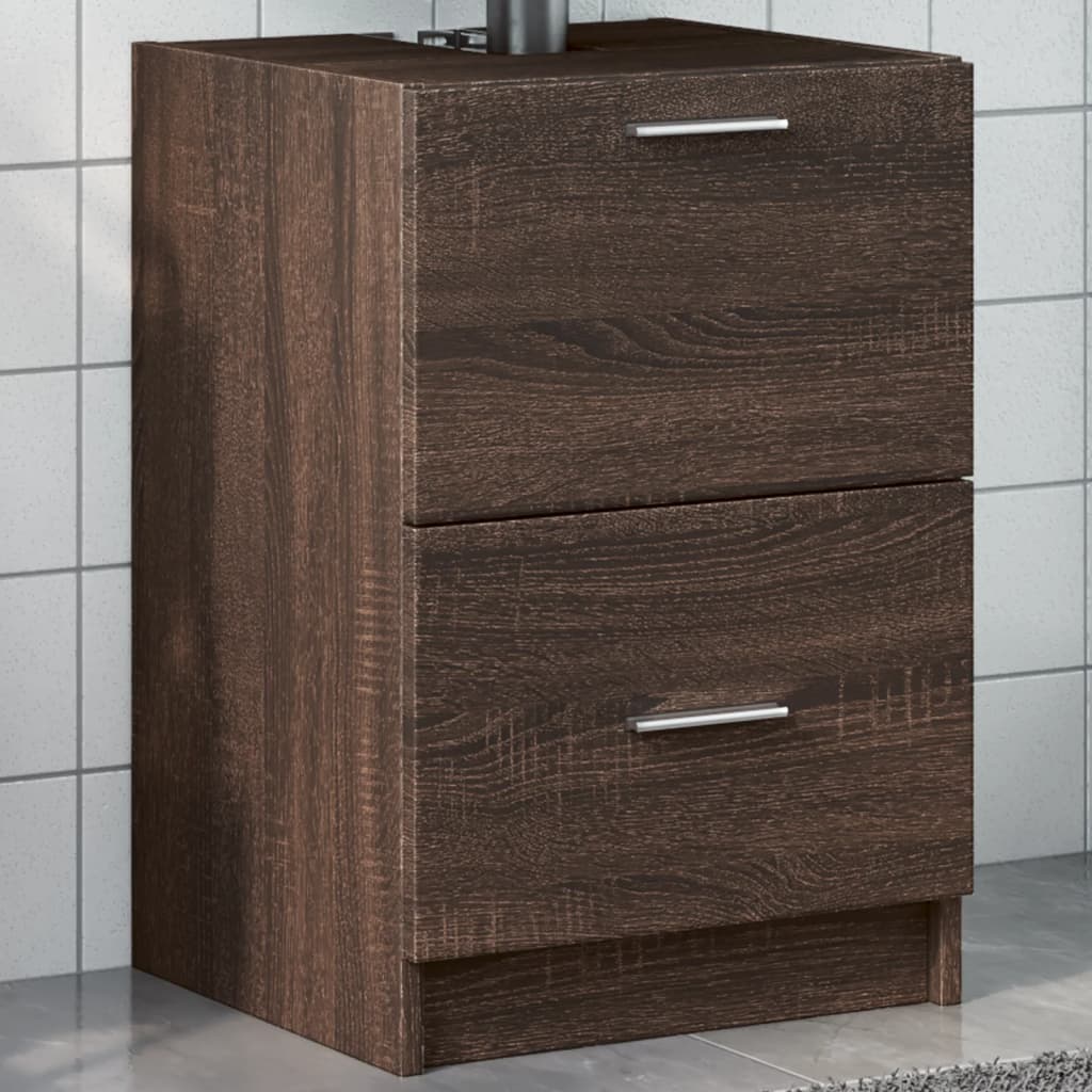 Meuble vasque aspect chêne marron 40x37x59 cm
