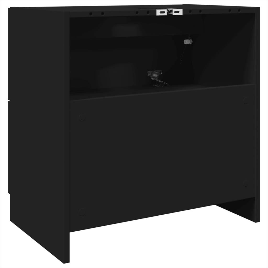 Washbasin Cabinet Black 59x37x59 cm Wood Material