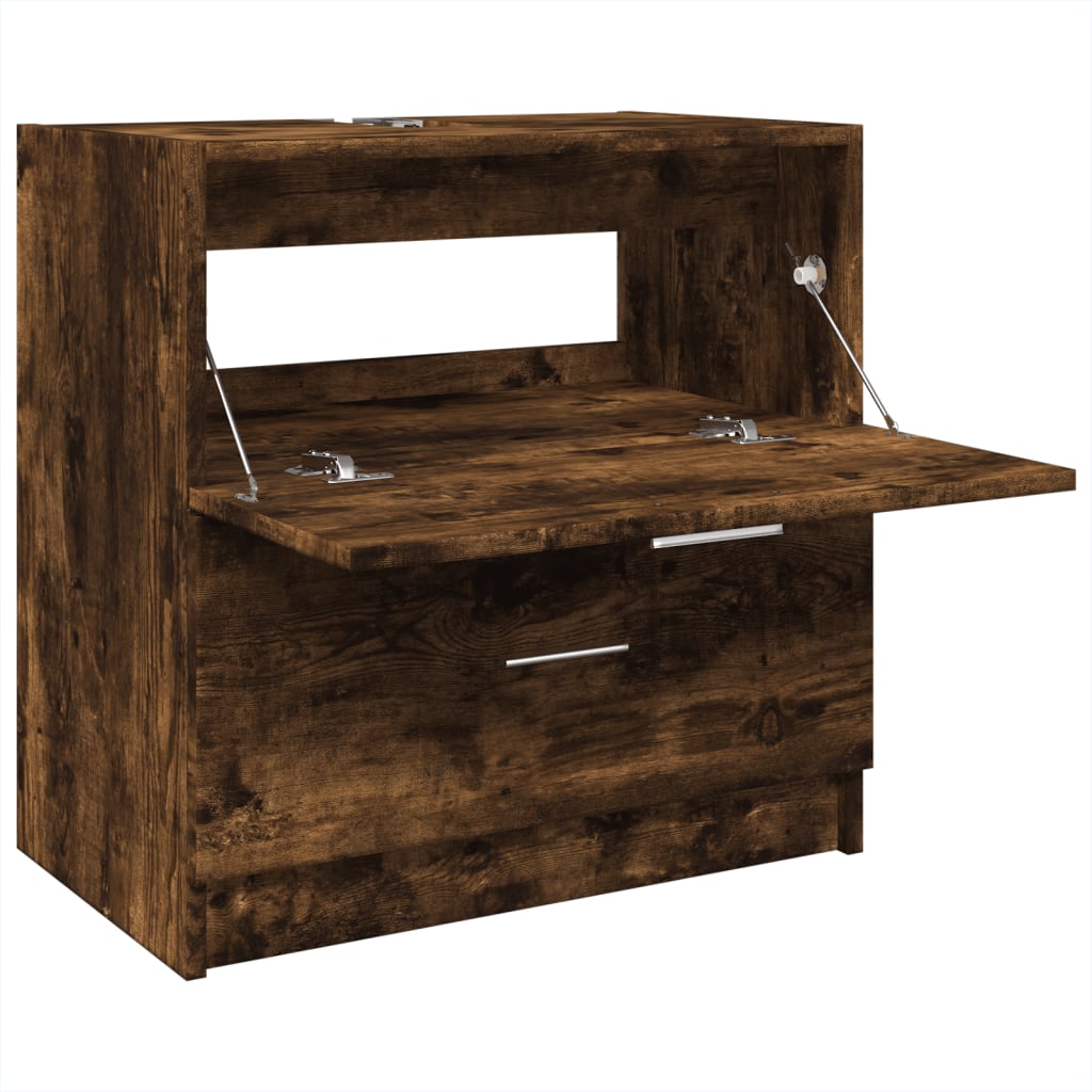 Washbasin base cabinet smoked oak 59x37x59 cm wood material