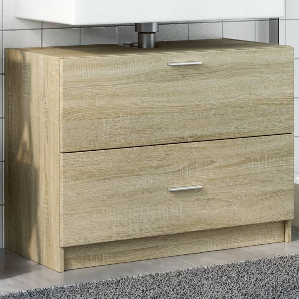 Washbasin base cabinet Sonoma oak 78x37x59 cm wood material