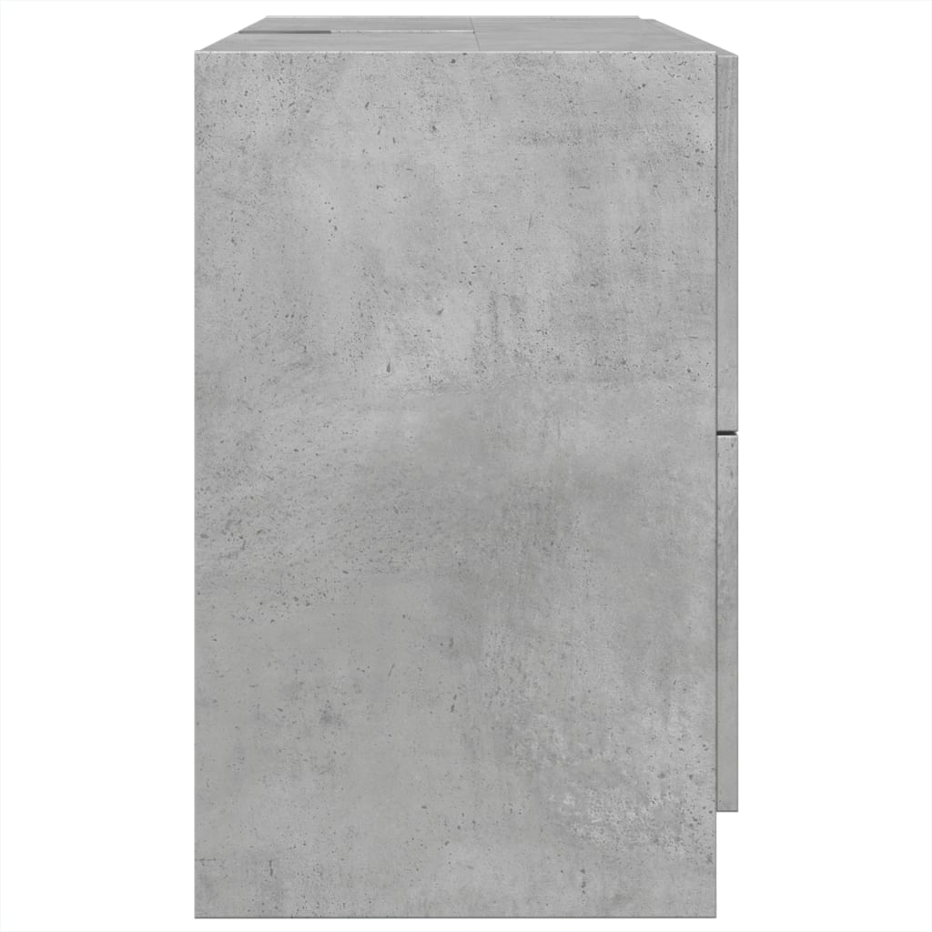 Meuble sous évier gris béton 78x37x59 cm en bois