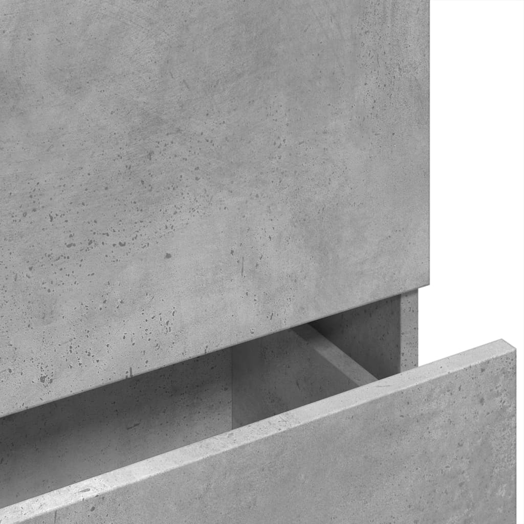 Meuble sous évier gris béton 78x37x59 cm en bois
