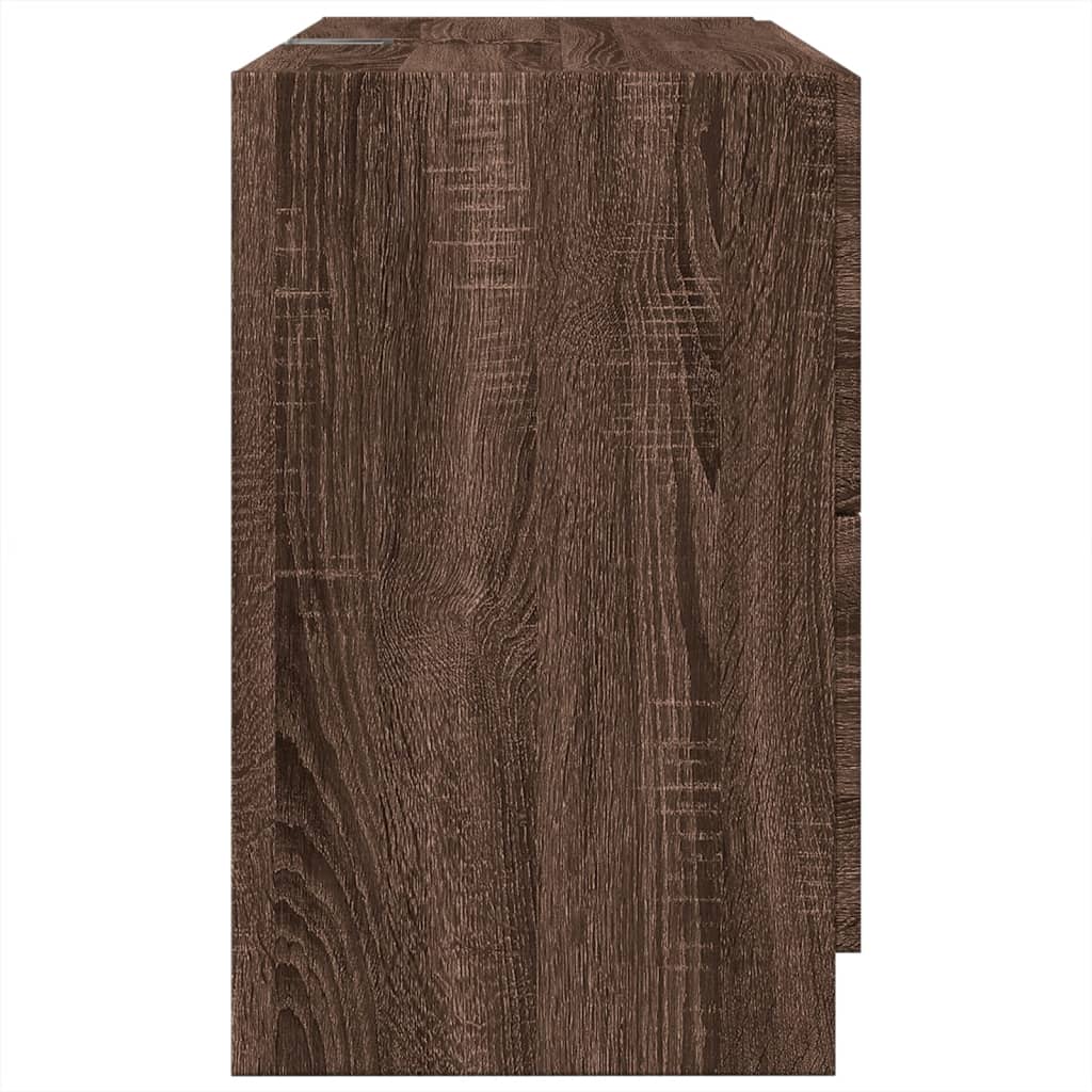 Washbasin Cabinet Brown Oak Look 78x37x59 cm