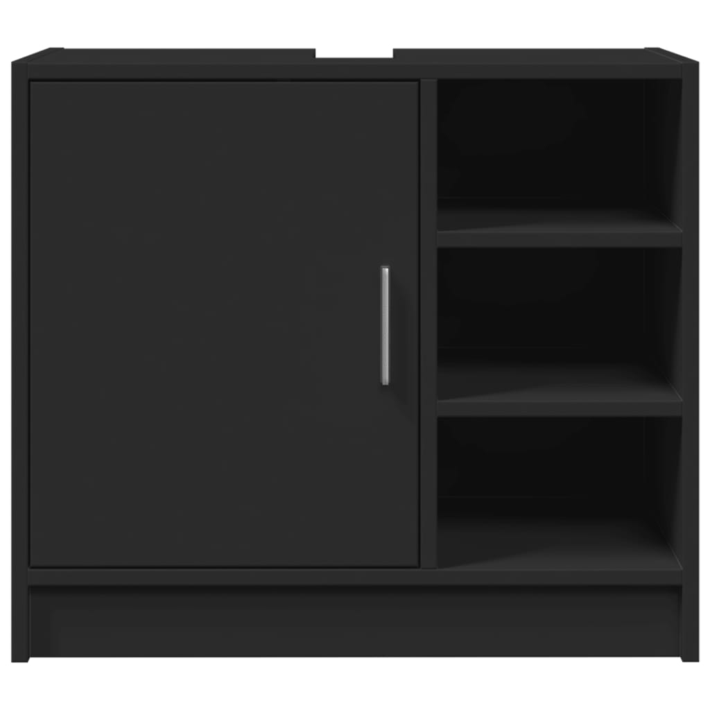 Washbasin Cabinet Black 63x29x55 cm Wood Material