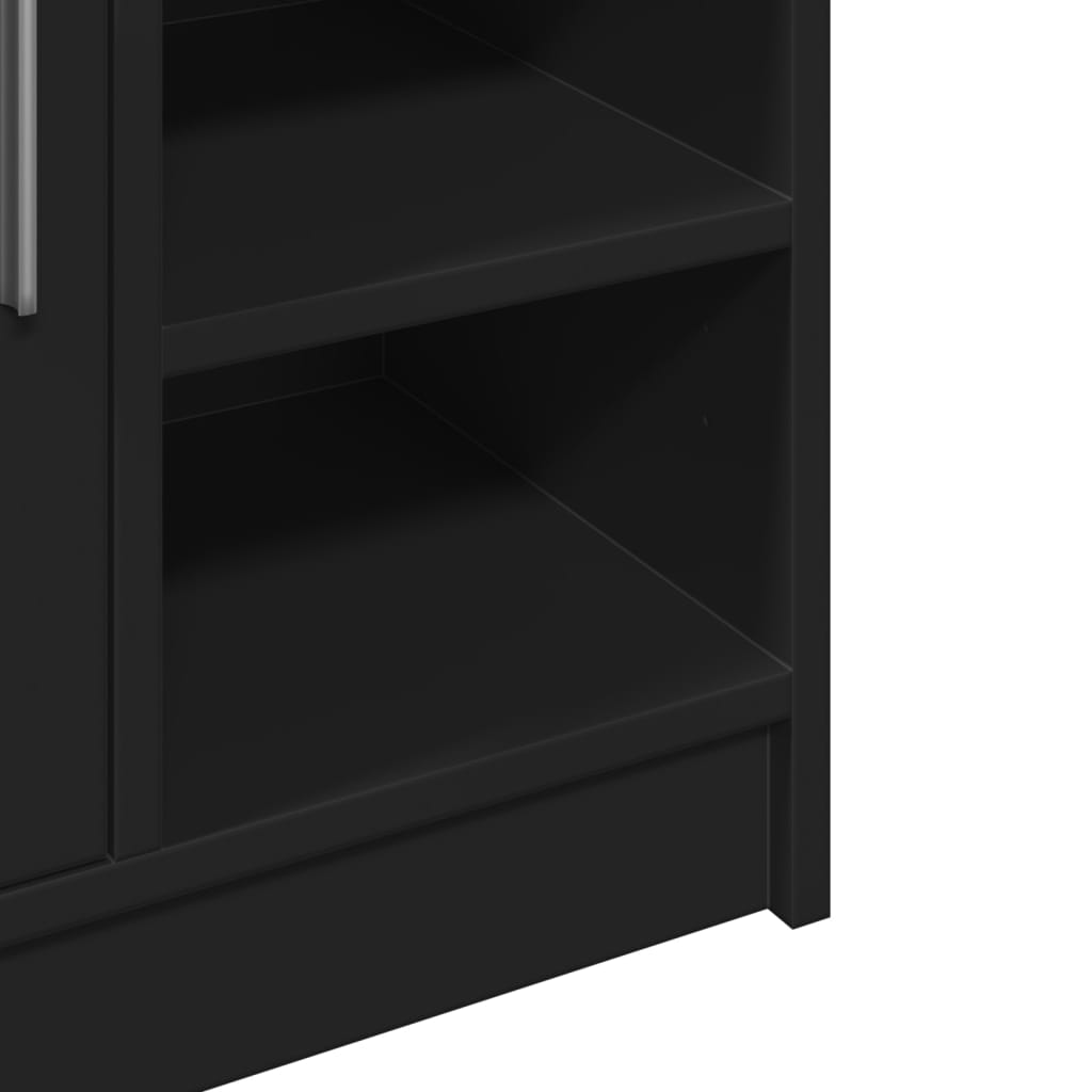 Washbasin Cabinet Black 63x29x55 cm Wood Material