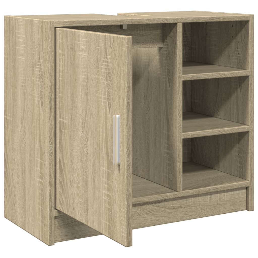 Washbasin base cabinet Sonoma oak 63x29x55 cm wood material