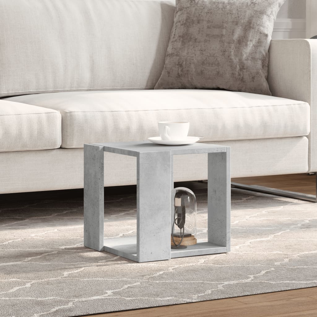 Table basse gris béton 32x32x30 cm en bois