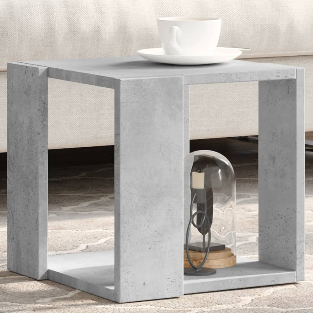 Table basse gris béton 32x32x30 cm en bois
