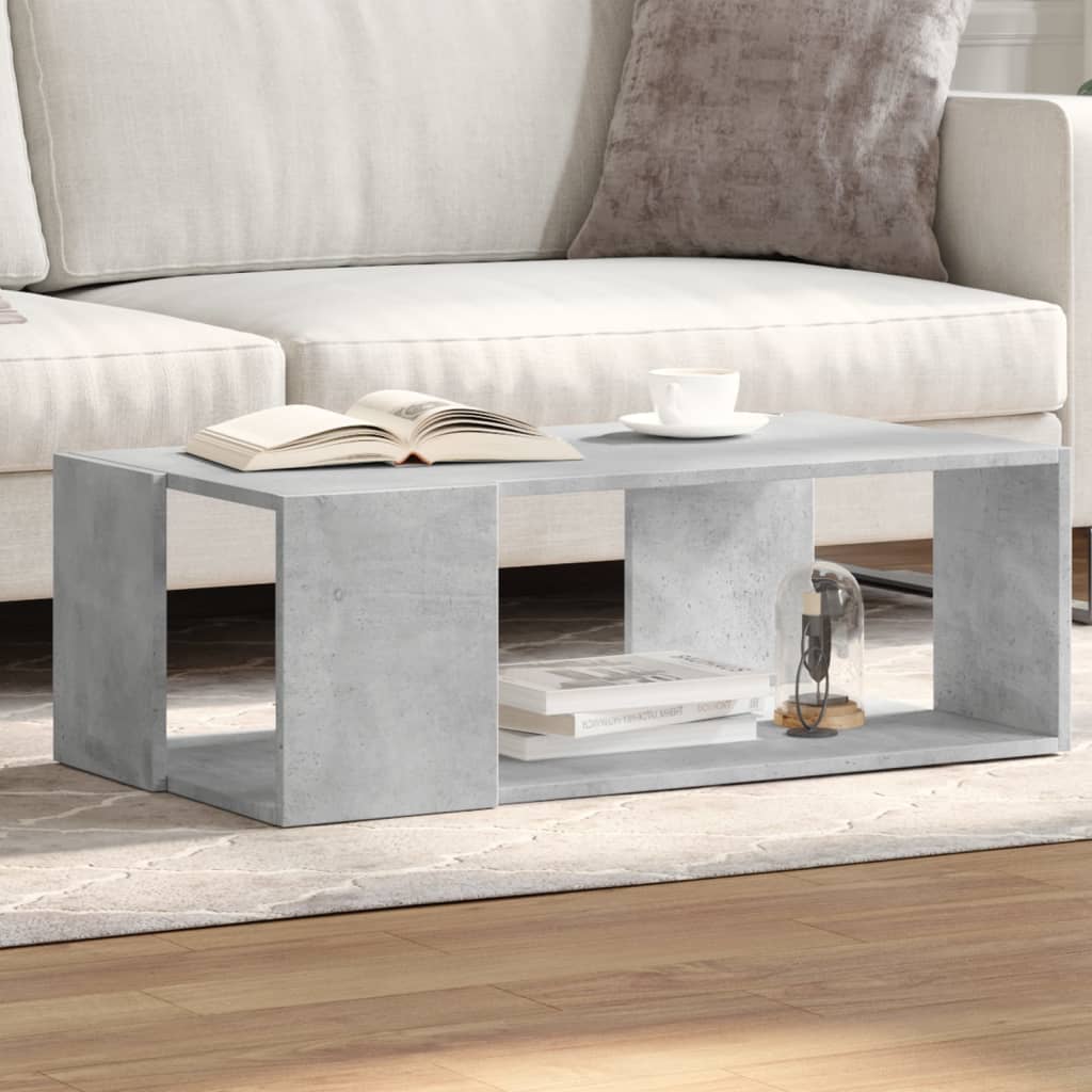 Coffee table concrete grey 89.5x48x30 cm wood material