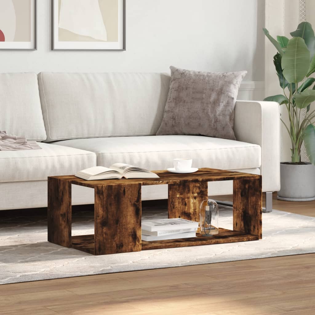 Coffee table smoked oak 89.5x48x30 cm wood material