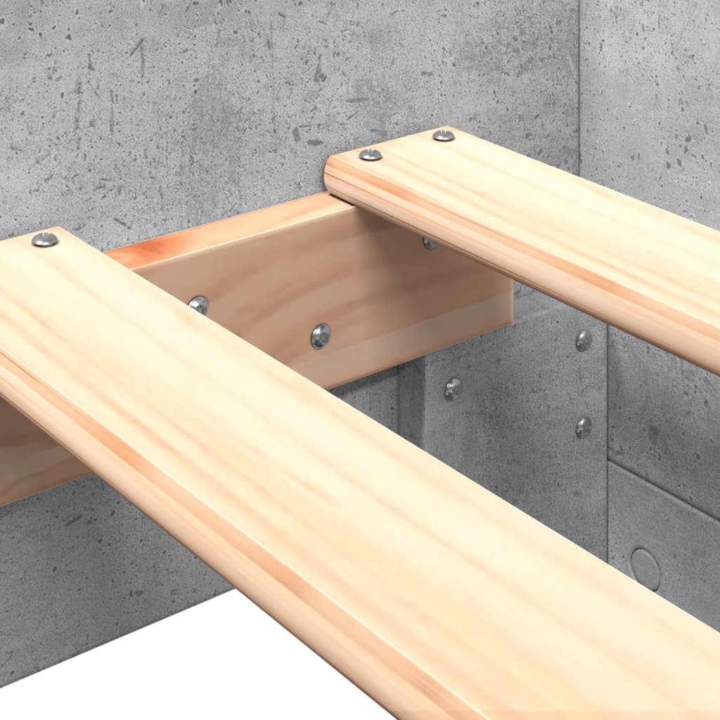 Bed frame concrete grey 90x190 cm wood material