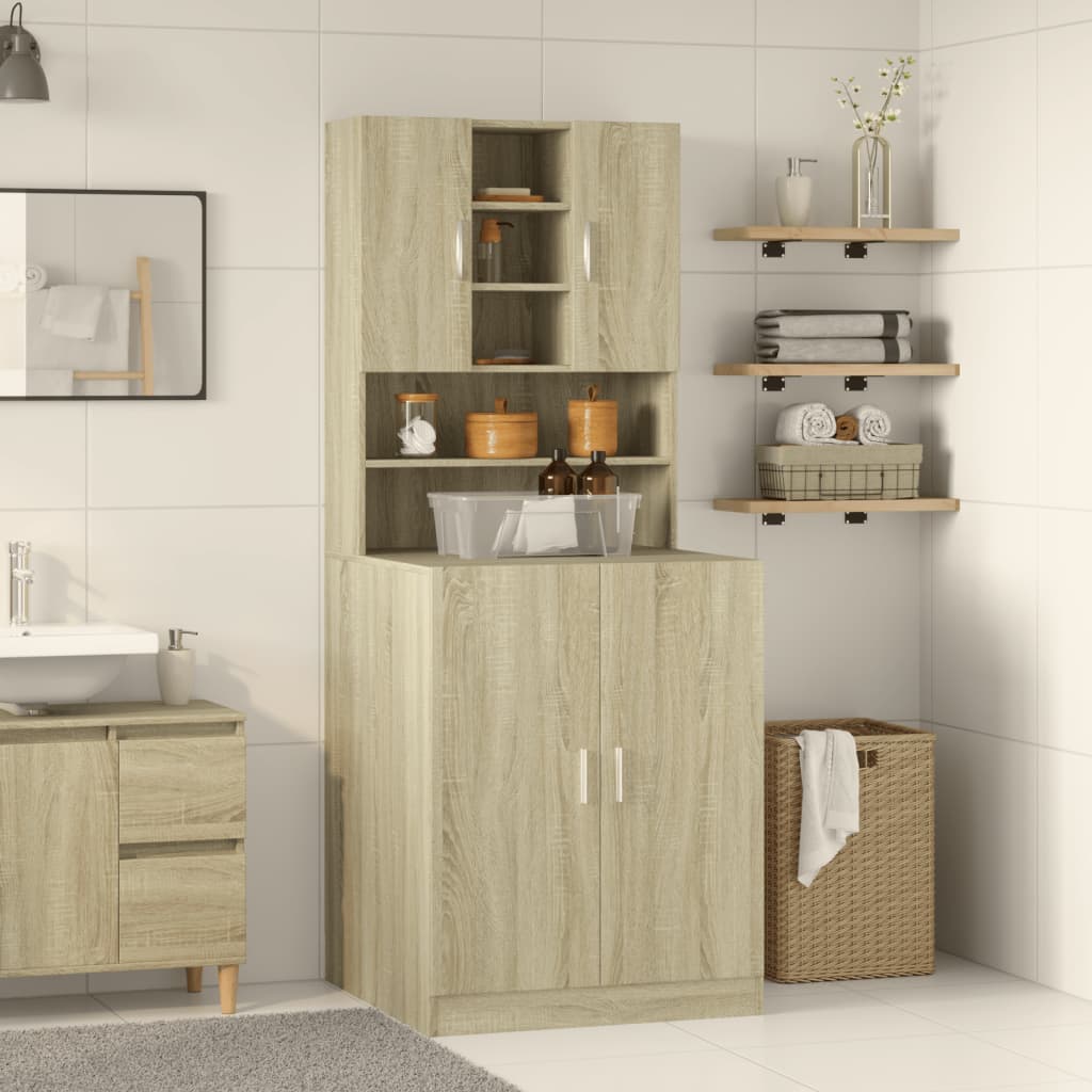 Washing machine cabinet Sonoma oak 70.5x24x90 cm