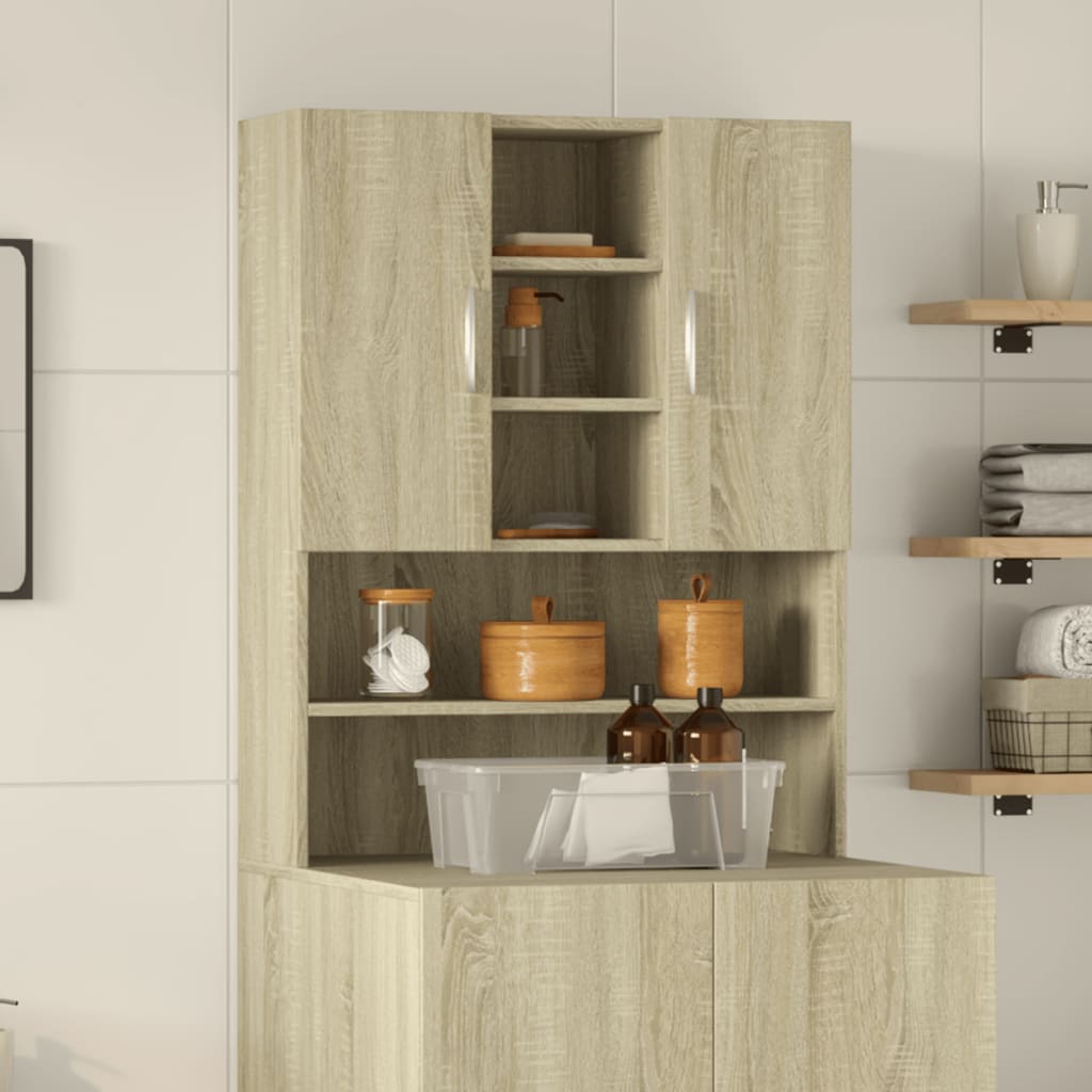 Washing machine cabinet Sonoma oak 70.5x24x90 cm