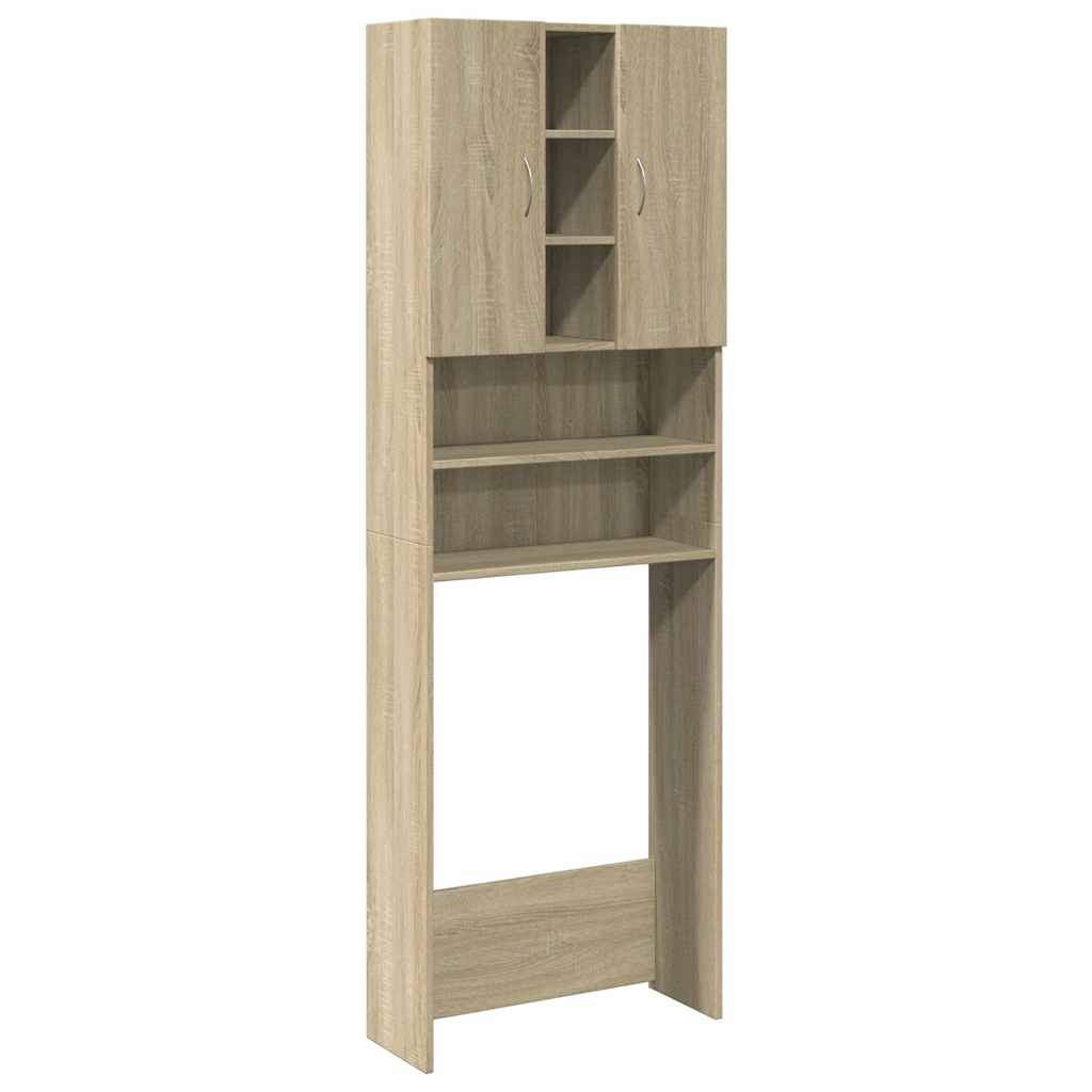Meuble lave-linge chêne Sonoma 64x25,5x190 cm