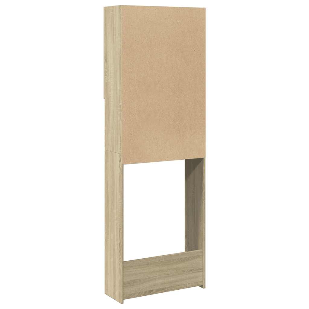 Meuble lave-linge chêne Sonoma 64x25,5x190 cm