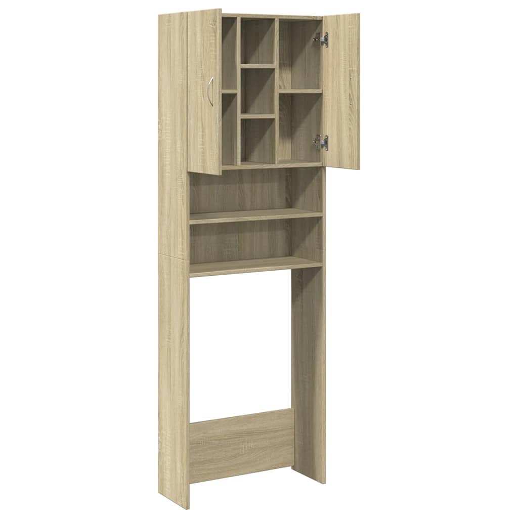 Meuble lave-linge chêne Sonoma 64x25,5x190 cm
