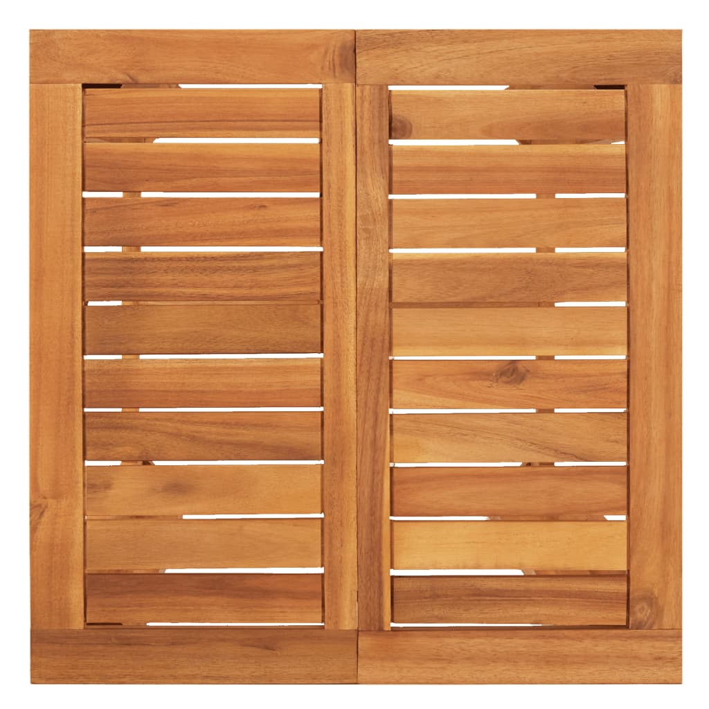 Ensemble de bar de jardin 5 pièces en bois d'acacia massif gris et polyrotin