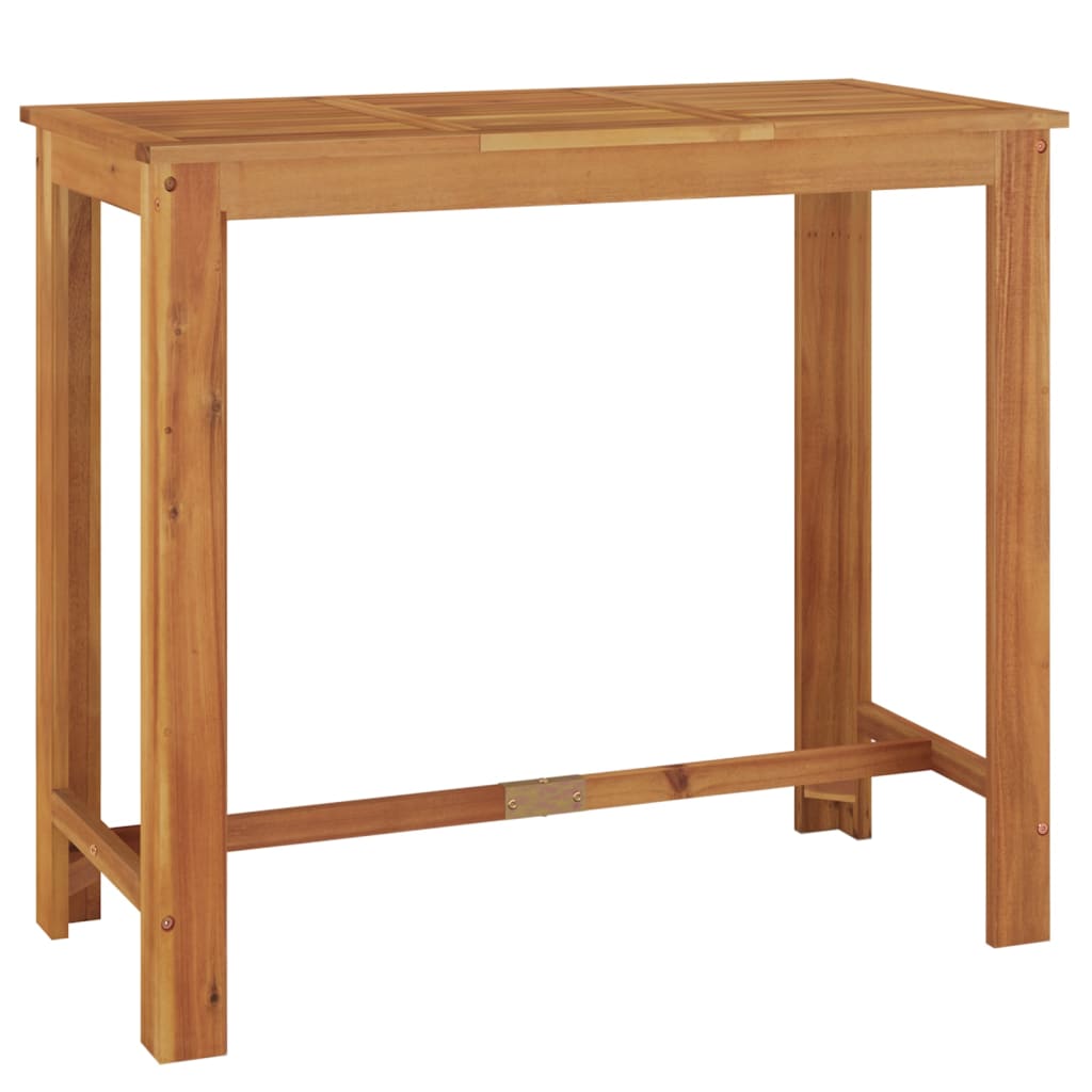 Ensemble de bar de jardin 5 pièces en bois d'acacia massif noir et polyrotin
