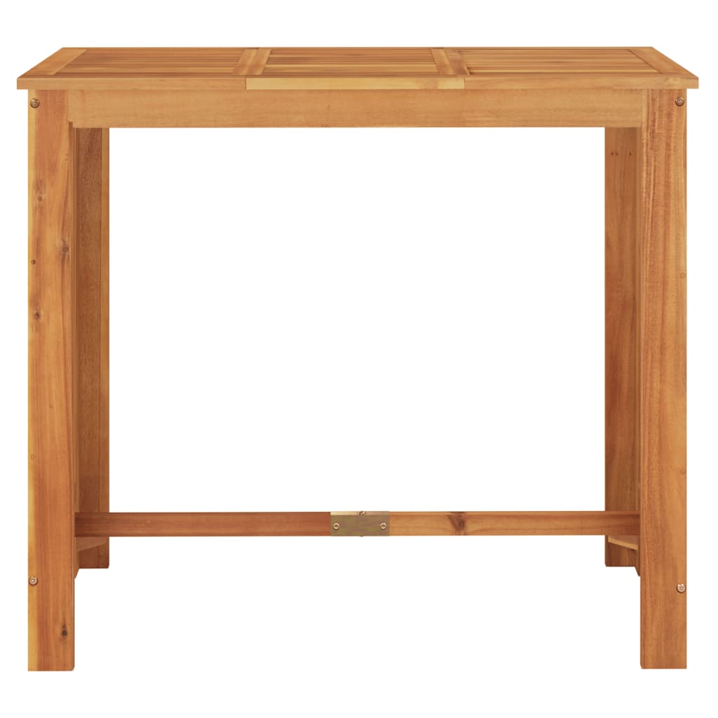 Ensemble de bar de jardin 5 pièces en bois d'acacia massif noir et polyrotin