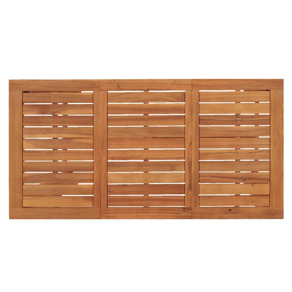 Ensemble de bar de jardin 5 pièces en bois d'acacia massif noir et polyrotin