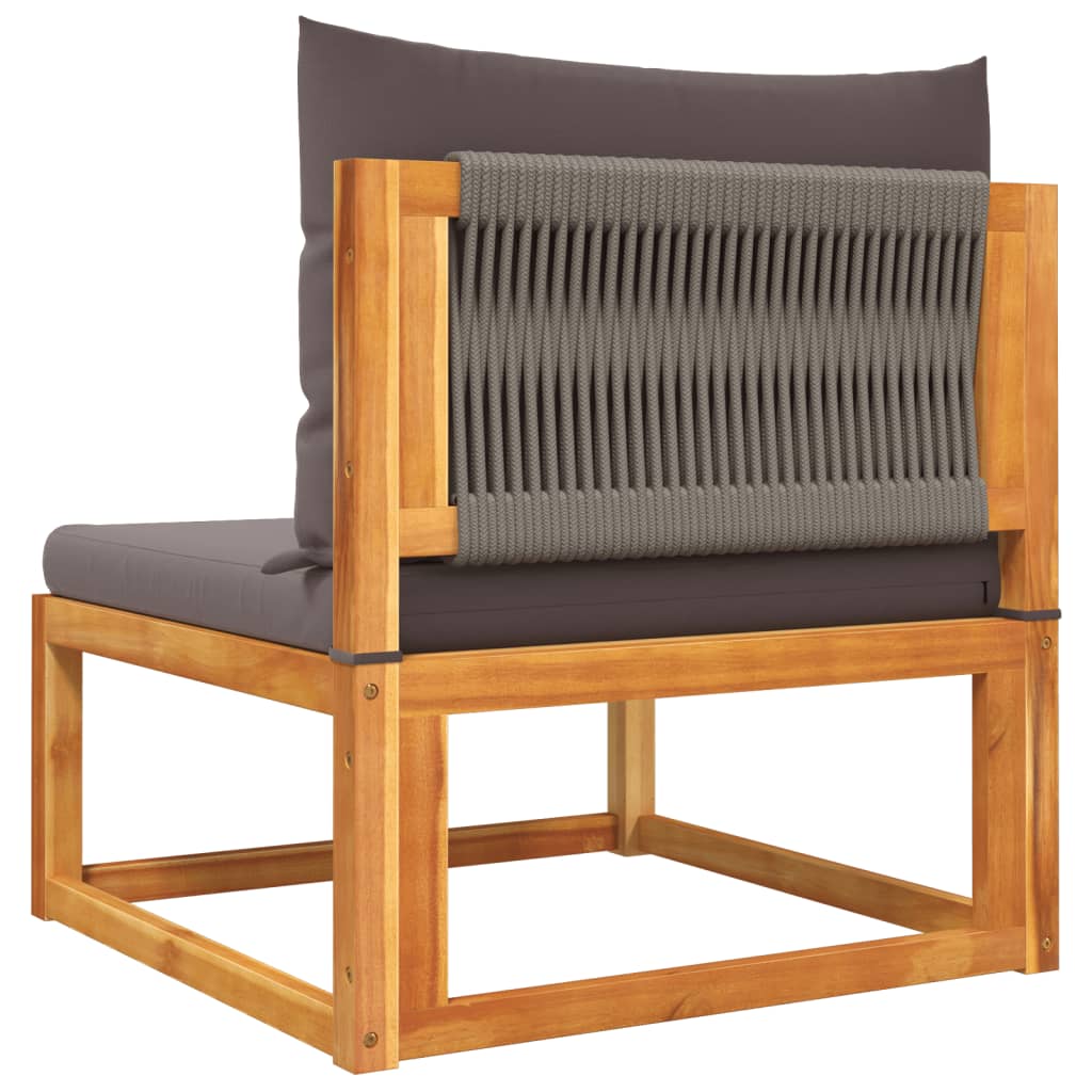 10-piece garden sofa set with cushions made of solid acacia wood