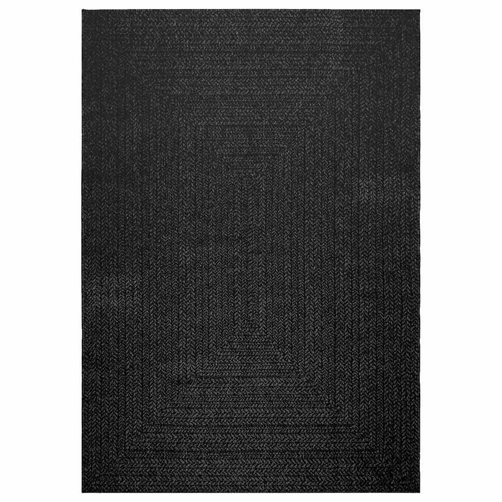 Tapis ZIZUR Anthracite 160x230cm Aspect Jute Intérieur et Extérieur