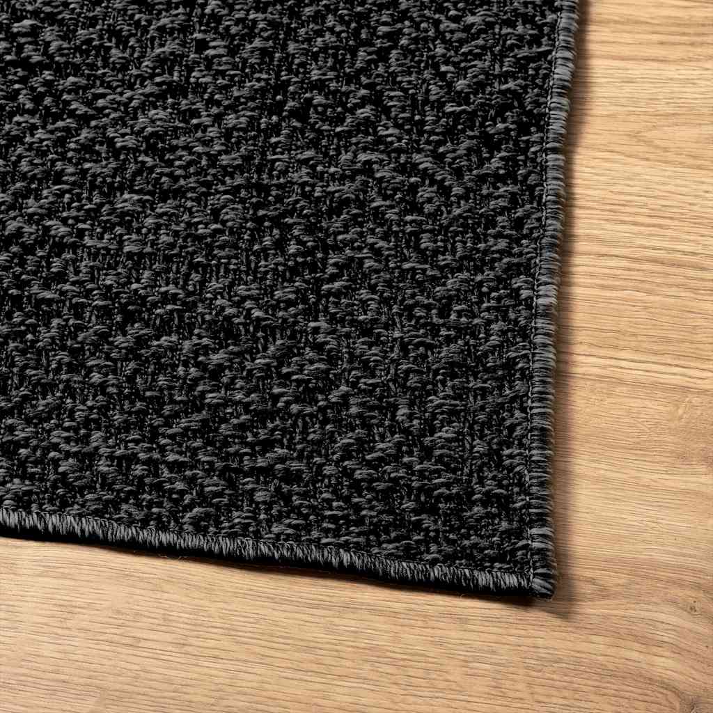 Tapis ZIZUR Anthracite 160x230cm Aspect Jute Intérieur et Extérieur