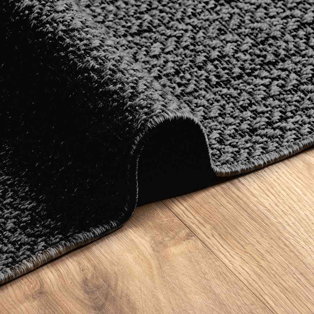 Tapis ZIZUR Anthracite 160x230cm Aspect Jute Intérieur et Extérieur