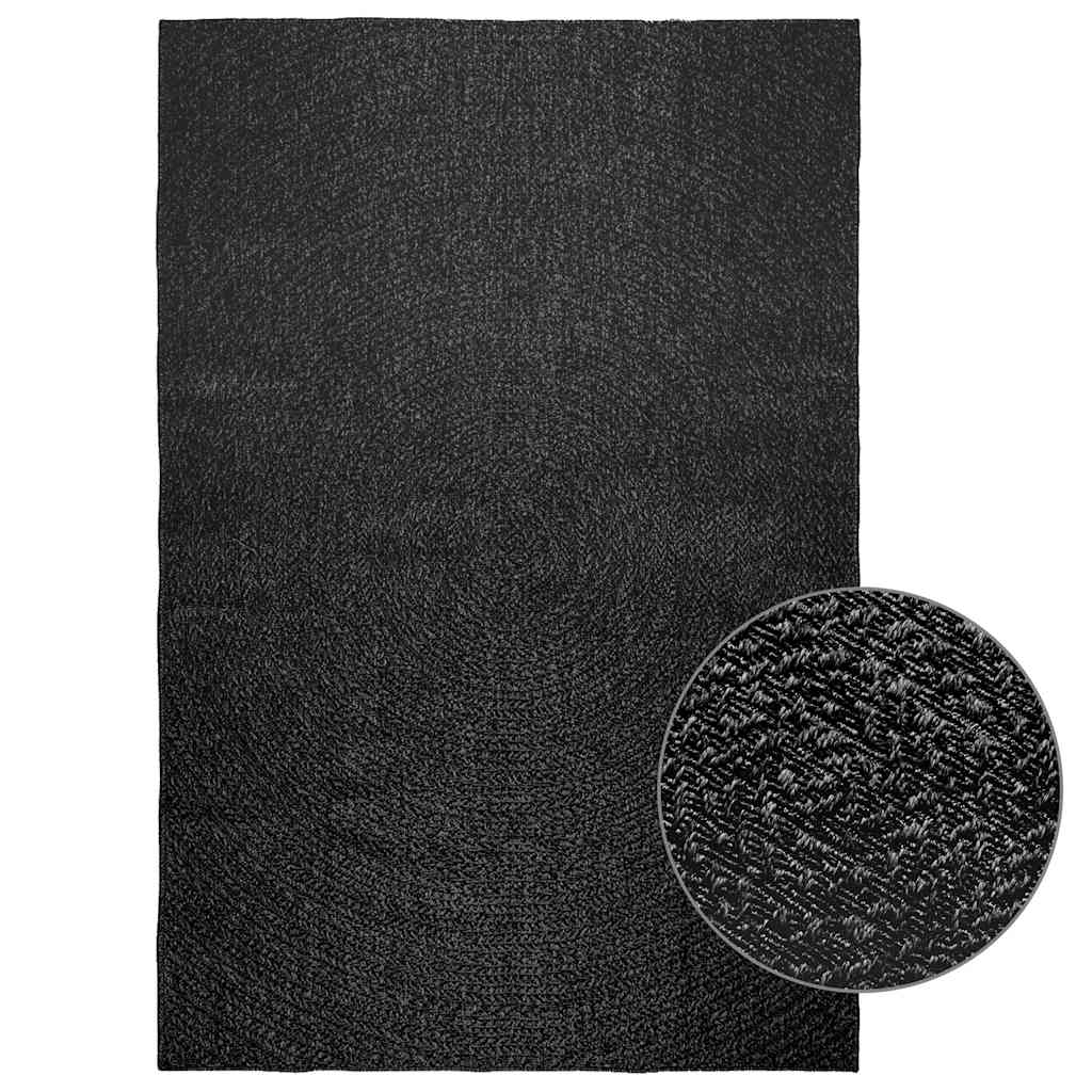 Tapis ZIZUR Anthracite 160x230cm Aspect Jute Intérieur et Extérieur