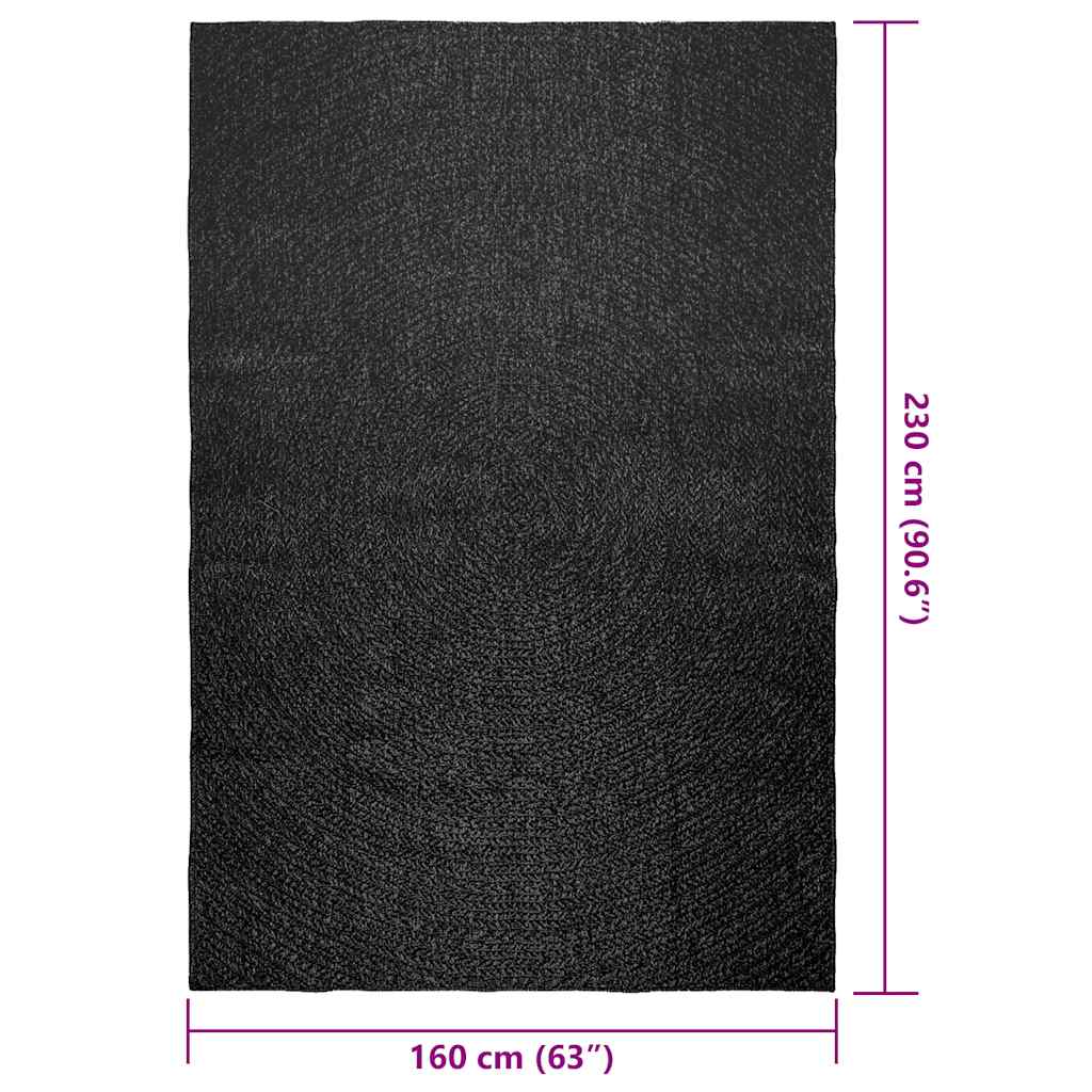 Tapis ZIZUR Anthracite 160x230cm Aspect Jute Intérieur et Extérieur