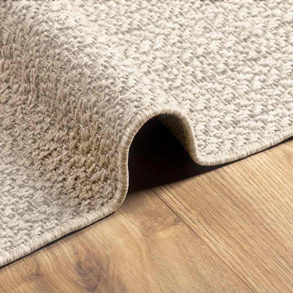 Tapis ZIZUR Crème 140x200 cm Aspect Jute Intérieur et Extérieur
