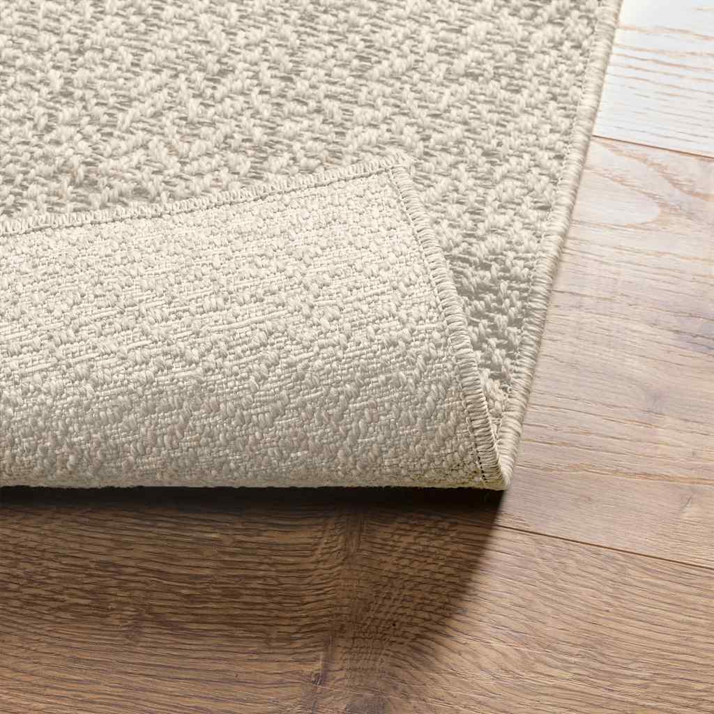 Tapis ZIZUR Crème 140x200 cm Aspect Jute Intérieur et Extérieur