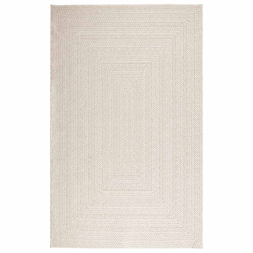 Tapis ZIZUR Crème 160x230 cm Aspect Jute Intérieur et Extérieur
