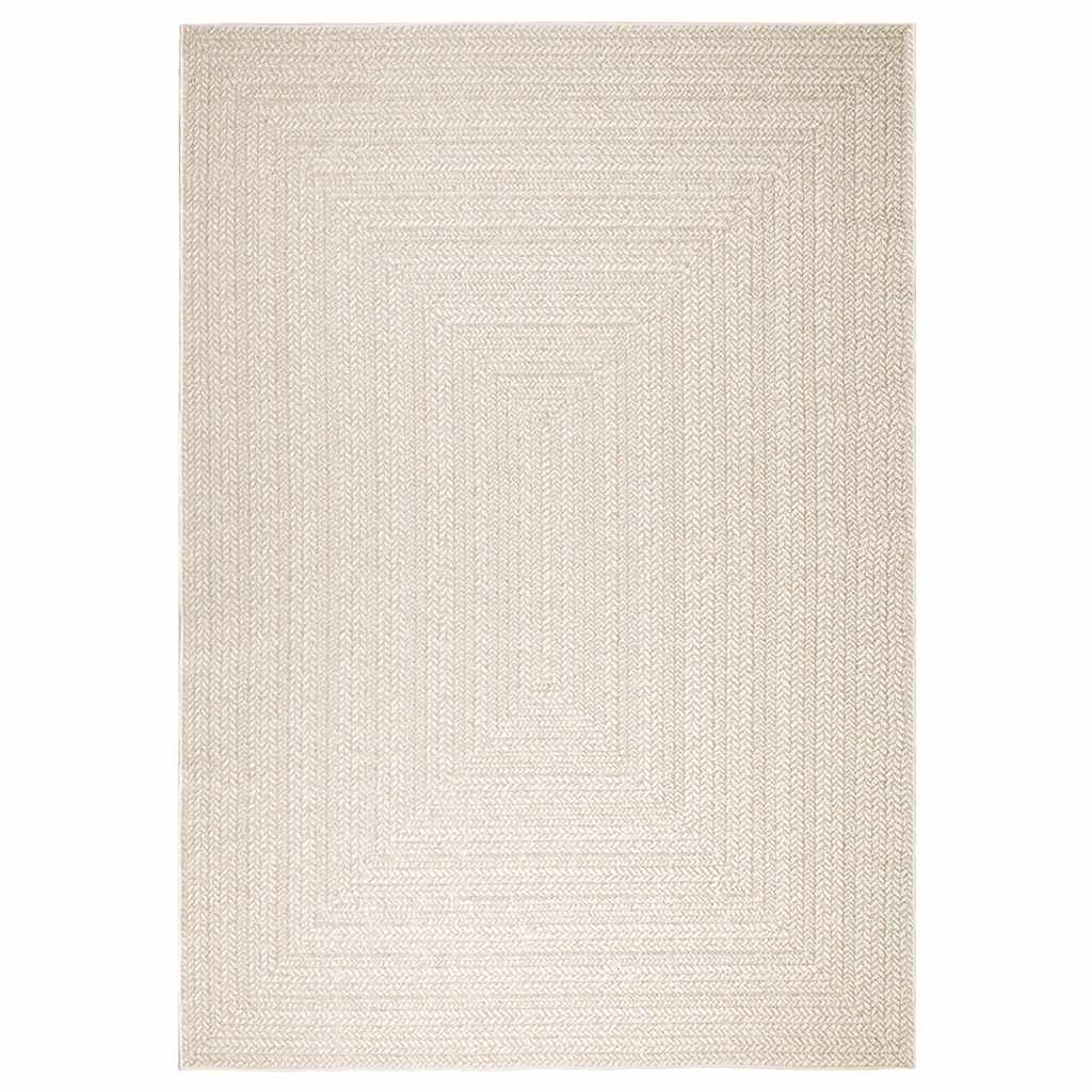 Tapis ZIZUR Crème 200x290 cm Aspect Jute Intérieur et Extérieur