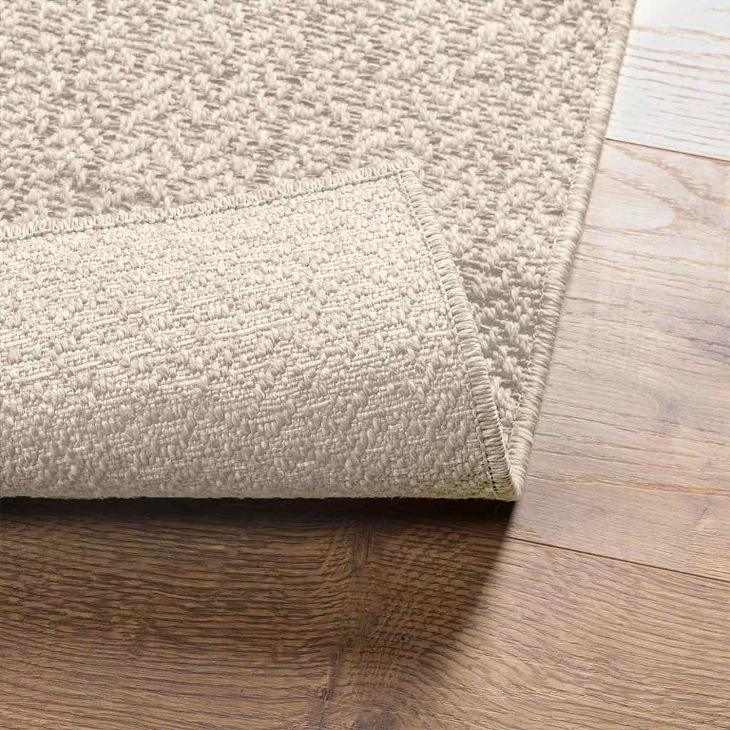 Tapis ZIZUR Crème 200x290 cm Aspect Jute Intérieur et Extérieur