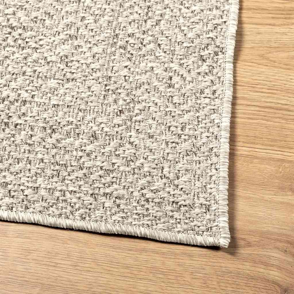 Tapis ZIZUR Crème 200x290 cm Aspect Jute Intérieur et Extérieur