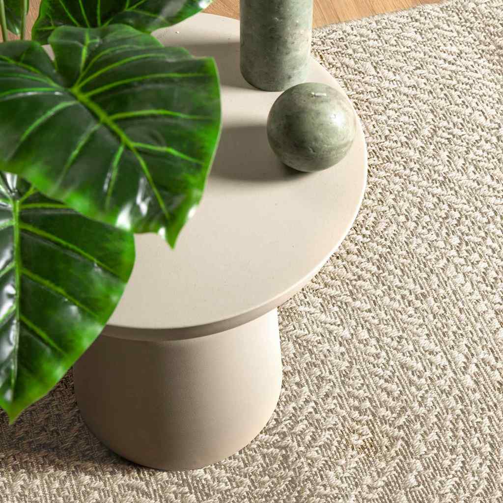 Tapis ZIZUR Crème 80x200 cm Aspect Jute Intérieur et Extérieur