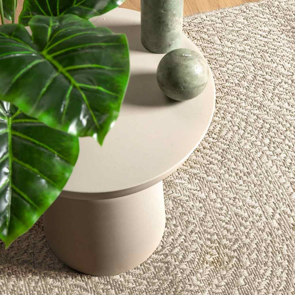Tapis ZIZUR Crème 80x250 cm Aspect Jute Intérieur et Extérieur