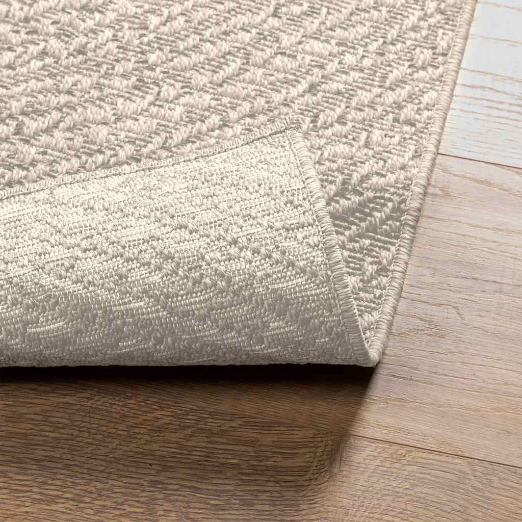 Tapis ZIZUR Crème 240x340 cm Aspect Jute Intérieur et Extérieur