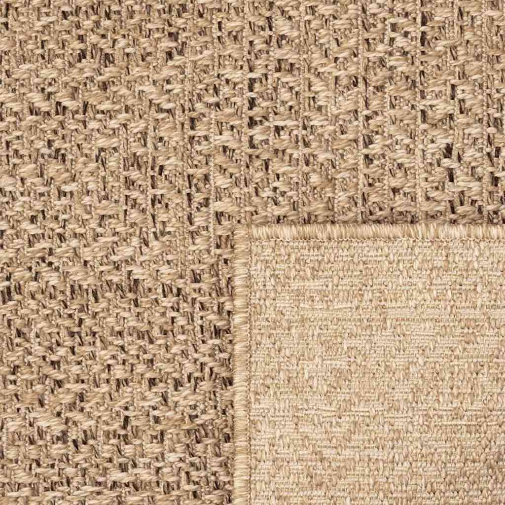 Teppich ZIZUR Beige 80x200 cm Jute-Optik Indoor und Outdoor