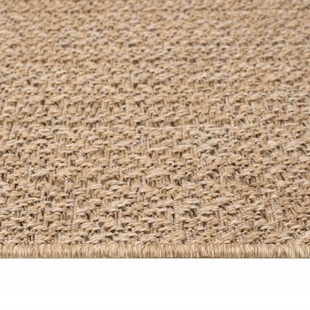 Teppich ZIZUR Beige 80x200 cm Jute-Optik Indoor und Outdoor