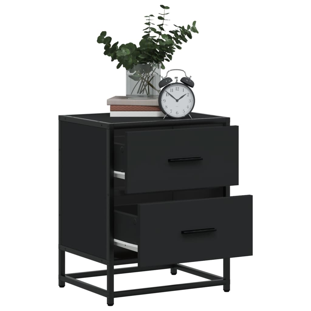 Tables de chevet 2 pcs. Noir 40x31x50 cm en bois