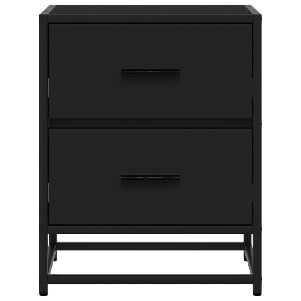 Tables de chevet 2 pcs. Noir 40x31x50 cm en bois