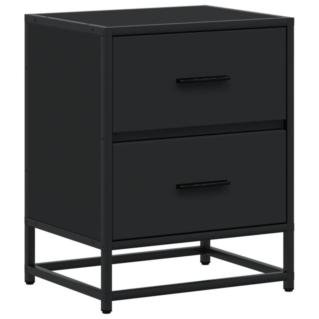 Tables de chevet 2 pcs. Noir 40x31x50 cm en bois