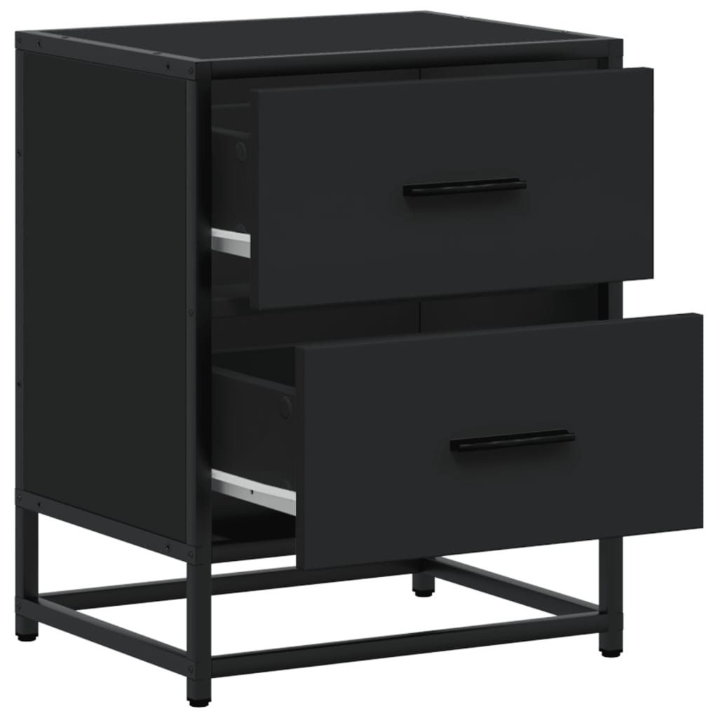 Tables de chevet 2 pcs. Noir 40x31x50 cm en bois