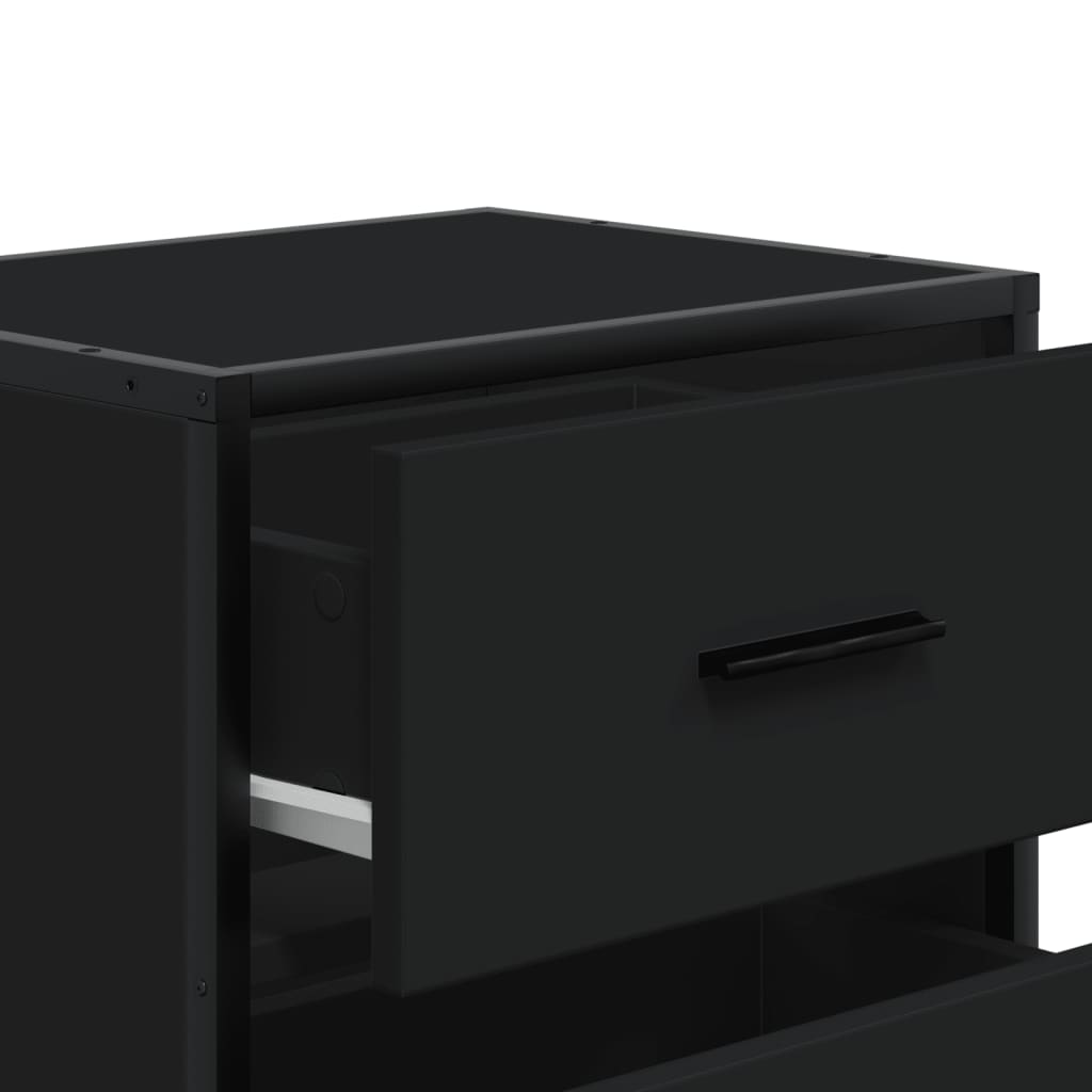 Tables de chevet 2 pcs. Noir 40x31x50 cm en bois