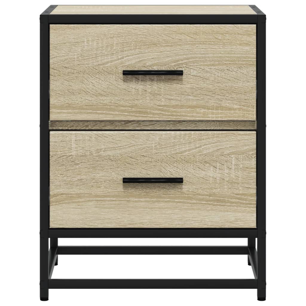 Tables de chevet 2 pcs. Chêne Sonoma 40x31x50 cm matériau bois
