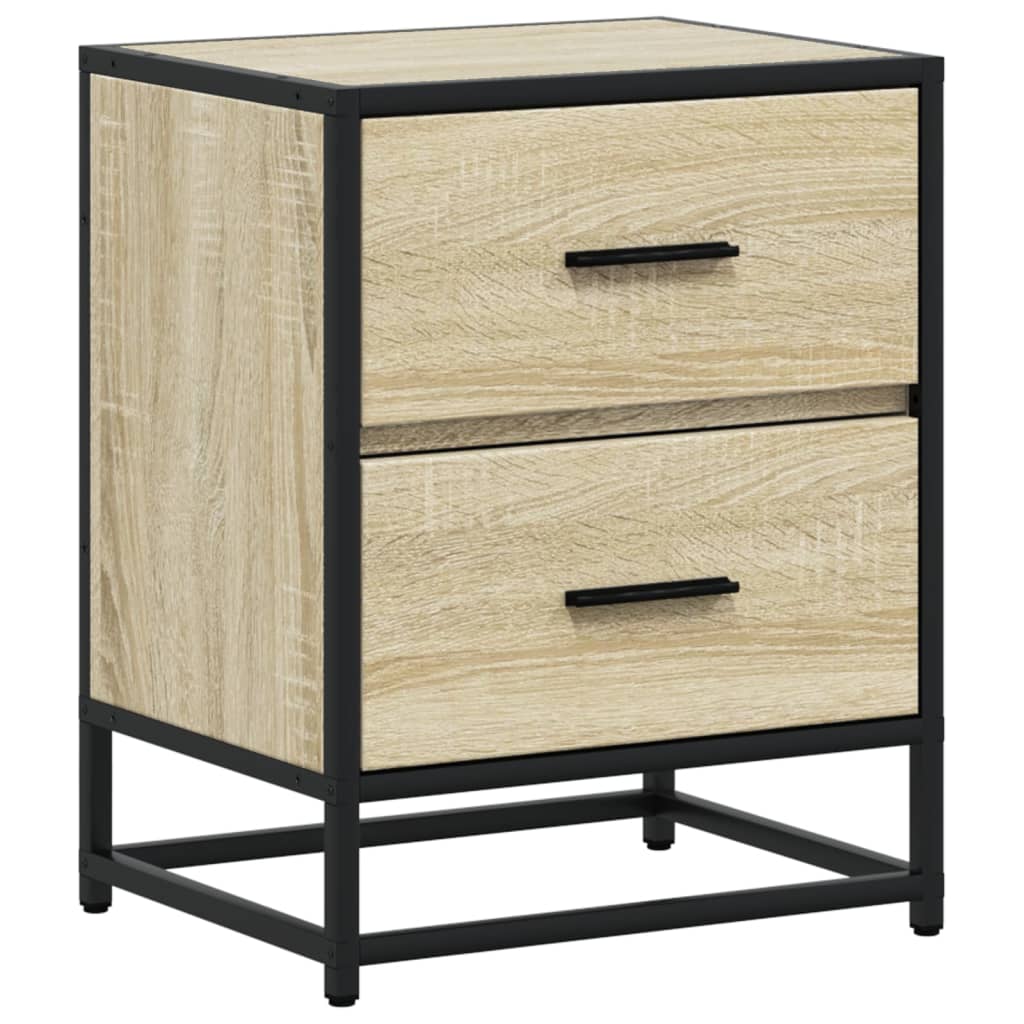Tables de chevet 2 pcs. Chêne Sonoma 40x31x50 cm matériau bois