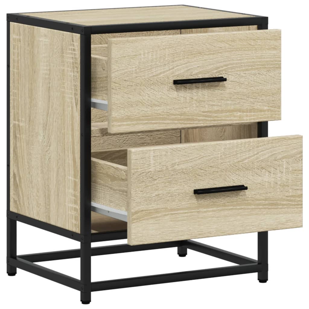 Tables de chevet 2 pcs. Chêne Sonoma 40x31x50 cm matériau bois