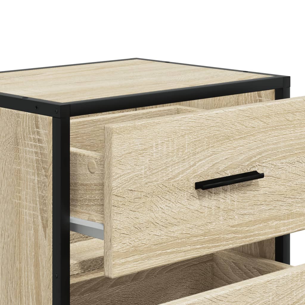 Tables de chevet 2 pcs. Chêne Sonoma 40x31x50 cm matériau bois